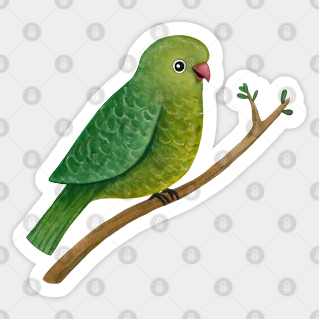 Cute Parrot Sticker by Sophie Corrigan